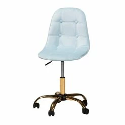 Best deal 😀 Baxton Studio Kabira Aqua Velvet Fabric And Gold Metal Swivel Office Chair ⌛ 19 Best deal 😀 Baxton Studio Kabira Aqua Velvet Fabric And Gold Metal Swivel Office Chair ⌛ -Deals Writing Desks Store 2574325 4 L