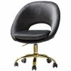 Discount 🥰 14 Karat Home Velvet Fabric Upholstered/Iron Task Office Chair In Gold/Charcoal ✨ 1 Discount 🥰 14 Karat Home Velvet Fabric Upholstered/Iron Task Office Chair In Gold/Charcoal ✨ -Deals Writing Desks Store 2577334 L