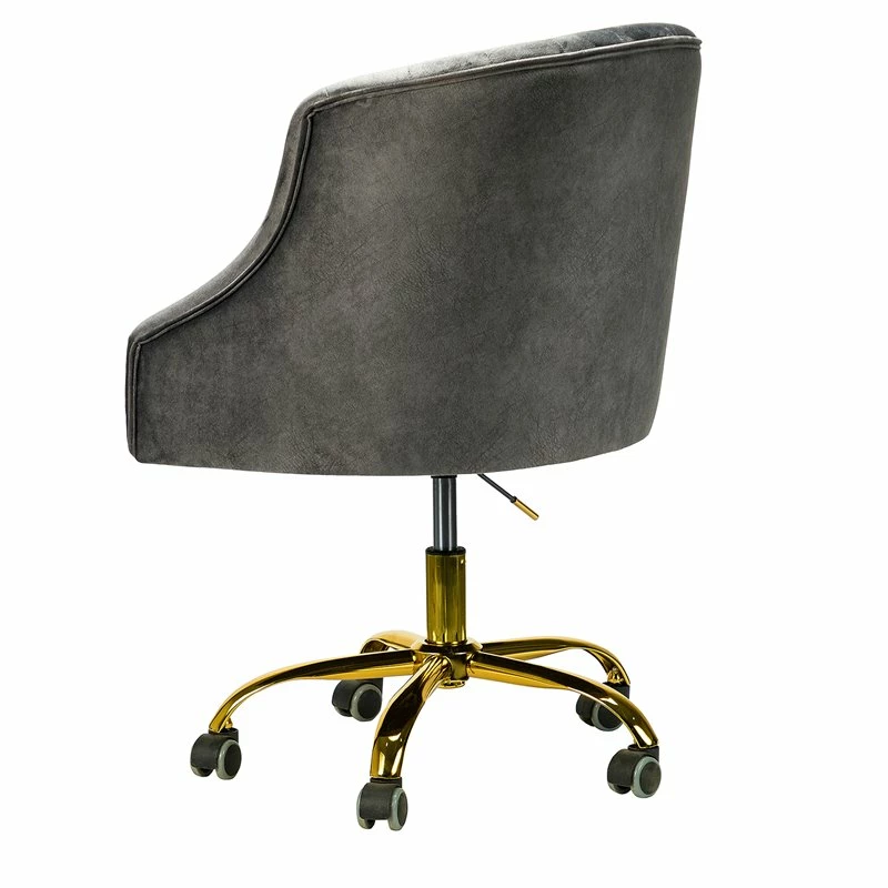 Best reviews of 🥰 14 Karat Home Velvet Fabric Upholstered/Iron Task Office Chair In Charcoal/Gold 🤩 5 Best reviews of 🥰 14 Karat Home Velvet Fabric Upholstered/Iron Task Office Chair In Charcoal/Gold 🤩 - Image 3