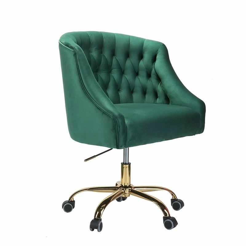 Best reviews of 🤩 14 Karat Home Velvet Fabric Upholstered/Iron Task Office Chair In Green/Gold 👍 5 Best reviews of 🤩 14 Karat Home Velvet Fabric Upholstered/Iron Task Office Chair In Green/Gold 👍 - Image 3