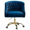 Brand new 💯 14 Karat Home Velvet Fabric Upholstered/Iron Task Office Chair In Navy/Gold 🤩 2 Brand new 💯 14 Karat Home Velvet Fabric Upholstered/Iron Task Office Chair In Navy/Gold 🤩 -Deals Writing Desks Store 2577354 L