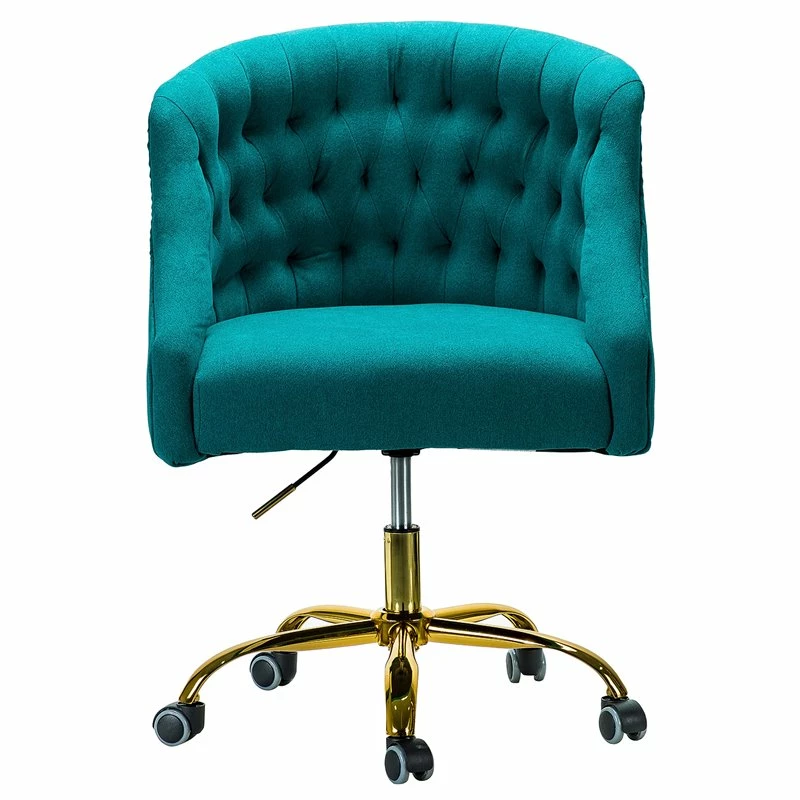 Deals 🎁 14 Karat Home Velvet Fabric Upholstered/Iron Task Office Chair In Turquoise/Gold 👍 3 Deals 🎁 14 Karat Home Velvet Fabric Upholstered/Iron Task Office Chair In Turquoise/Gold 👍