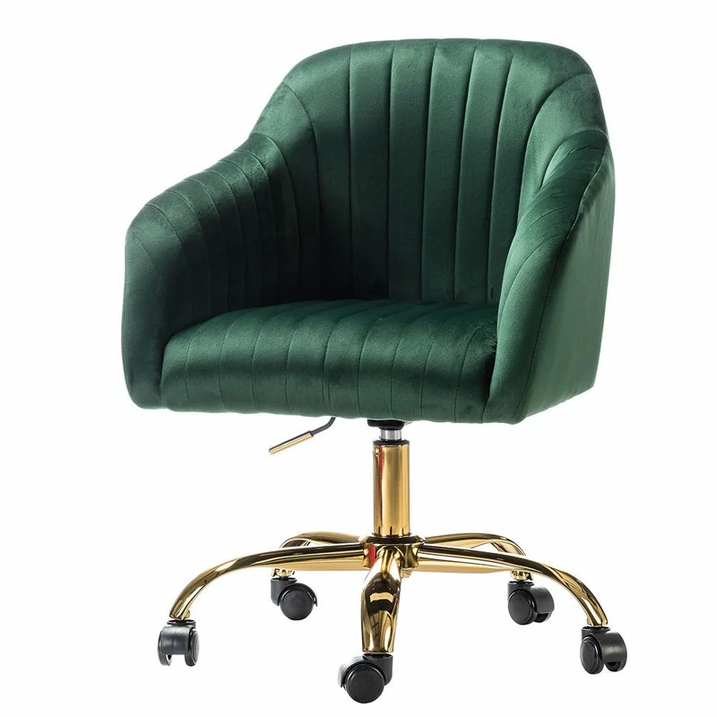 Hot Sale โญ 14 Karat Home Velvet Fabric Upholstered/Iron Task Office Chair In Gold/Green ๐คฉ 3 Hot Sale โญ 14 Karat Home Velvet Fabric Upholstered/Iron Task Office Chair In Gold/Green ๐คฉ