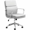 New 😉 Urbanpro Contemporary Standard Back Upholstered Office Chair In White 😉 2 New 😉 Urbanpro Contemporary Standard Back Upholstered Office Chair In White 😉 -Deals Writing Desks Store 2594118 L