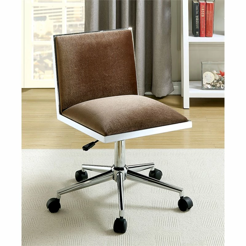 Cheapest 🔥 Urbanpro Contemporary Fabric Ergonomic Armless Office Chair In Brown 🥰 4 Cheapest 🔥 Urbanpro Contemporary Fabric Ergonomic Armless Office Chair In Brown 🥰 - Image 2