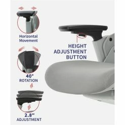 Cheapest ⌛ Urbanpro Contemporary Mesh And Metal Adjustable Office Chair In Gray 😍 -Deals Writing Desks Store 2595223 2 L