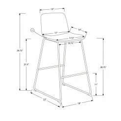 Best Sale 😉 Monarch Modern Polyurethane & Metal Upholstered Office Chair In Dark Gray 🎁 -Deals Writing Desks Store 2596548 4 L