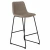 Hot Sale ✨ Monarch Modern Polyurethane & Metal Upholstered Office Chair In Taupe/Black 🤩 -Deals Writing Desks Store 2596549 L