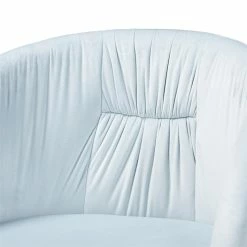 Flash Sale ✨ Baxton Studio Ravenna Aqua Velvet Fabric And Gold Metal Swivel Office Chair 🥰 -Deals Writing Desks Store 2599704 5 L