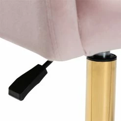 Deals 🤩 Baxton Studio Ravenna Pink Velvet Fabric And Gold Metal Swivel Office Chair 😀 -Deals Writing Desks Store 2599705 7 L