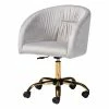 Cheapest ⌛ Baxton Studio Ravenna Grey Velvet Fabric And Gold Metal Swivel Office Chair ⭐ 1 Cheapest ⌛ Baxton Studio Ravenna Grey Velvet Fabric And Gold Metal Swivel Office Chair ⭐ -Deals Writing Desks Store 2599706 13 L