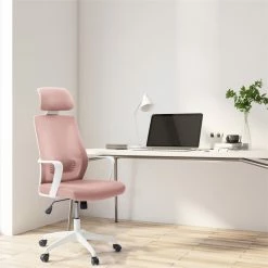 Promo 😍 CorLiving Workspace Fabric Mesh Back Pink And White Office Chair 🎉 17 Promo 😍 CorLiving Workspace Fabric Mesh Back Pink And White Office Chair 🎉 -Deals Writing Desks Store 2611411 1 L