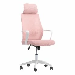 Promo 😍 CorLiving Workspace Fabric Mesh Back Pink And White Office Chair 🎉