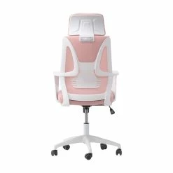 Promo 😍 CorLiving Workspace Fabric Mesh Back Pink And White Office Chair 🎉 20 Promo 😍 CorLiving Workspace Fabric Mesh Back Pink And White Office Chair 🎉 -Deals Writing Desks Store 2611411 5 L