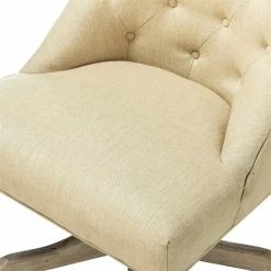 Budget 🎁 HomeRoots 'Beige Natural Tufted Back Linen Style Rolling Office Chair 🎉 9 Budget 🎁 HomeRoots 'Beige Natural Tufted Back Linen Style Rolling Office Chair 🎉 -Deals Writing Desks Store 2623814 5 L