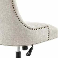Cheapest 🎁 Modway Regent Tufted Back Modern Fabric Swivel Office Chair In Beige/Black 😍 -Deals Writing Desks Store 2633553 6 L