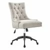 Cheapest 🎁 Modway Regent Tufted Back Modern Fabric Swivel Office Chair In Beige/Black 😍 -Deals Writing Desks Store 2633553 8 L