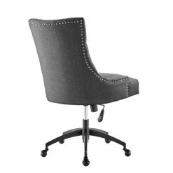 Wholesale 🎁 Modway Regent Tufted Back Modern Fabric Swivel Office Chair In Gray/Black ❤️ -Deals Writing Desks Store 2633554 4 L