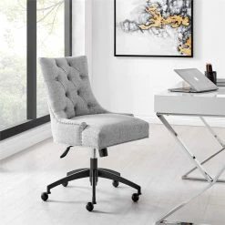Brand new ๐ฏ Modway Regent Tufted Back Modern Fabric Swivel Office Chair In Light Gray/Black โจ 15 Brand new ๐ฏ Modway Regent Tufted Back Modern Fabric Swivel Office Chair In Light Gray/Black โจ -Deals Writing Desks Store 2633555 1 L