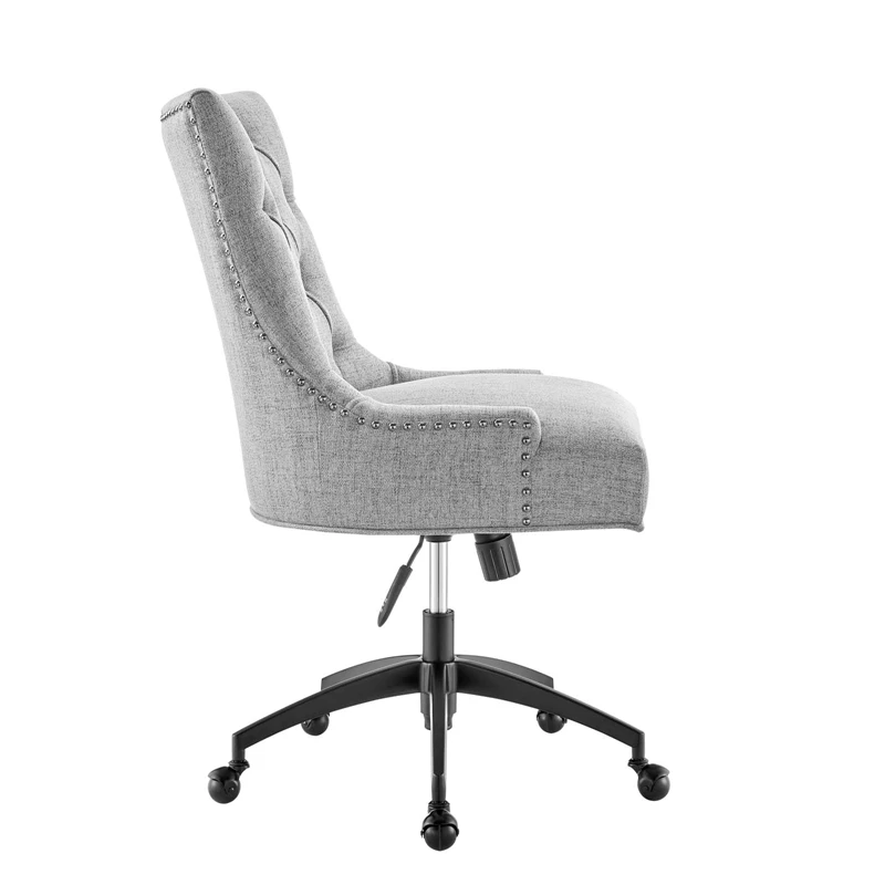 Brand new ๐ฏ Modway Regent Tufted Back Modern Fabric Swivel Office Chair In Light Gray/Black โจ 4 Brand new ๐ฏ Modway Regent Tufted Back Modern Fabric Swivel Office Chair In Light Gray/Black โจ - Image 2