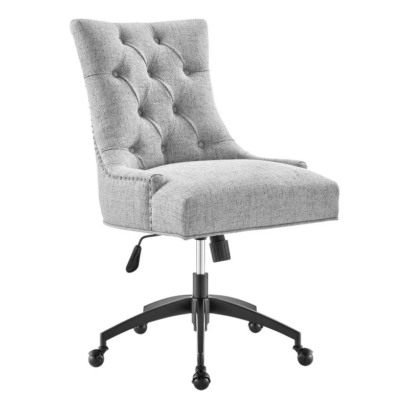 Brand new ๐ฏ Modway Regent Tufted Back Modern Fabric Swivel Office Chair In Light Gray/Black โจ 3 Brand new ๐ฏ Modway Regent Tufted Back Modern Fabric Swivel Office Chair In Light Gray/Black โจ