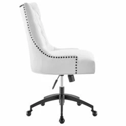 Wholesale 🧨 Modway Regent Tufted Back Modern Fabric Swivel Office Chair In White/Black ❤️ -Deals Writing Desks Store 2633580 3 L