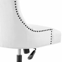 Wholesale 🧨 Modway Regent Tufted Back Modern Fabric Swivel Office Chair In White/Black ❤️ -Deals Writing Desks Store 2633580 6 L