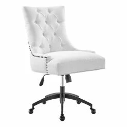 Wholesale 🧨 Modway Regent Tufted Back Modern Fabric Swivel Office Chair In White/Black ❤️