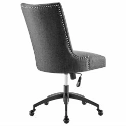 Coupon 👏 Modway Empower 21.5" Tufted Fabric Swivel Office Chair In Gray/Black 🎁 -Deals Writing Desks Store 2633608 4 L