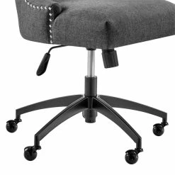 Coupon 👏 Modway Empower 21.5" Tufted Fabric Swivel Office Chair In Gray/Black 🎁 -Deals Writing Desks Store 2633608 6 L