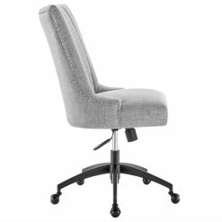 Wholesale 🔔 Modway Empower 21.5" Tufted Fabric Swivel Office Chair In Light Gray/Black 💯 -Deals Writing Desks Store 2633609 3 L