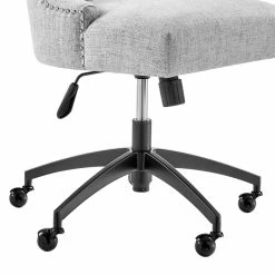 Wholesale 🔔 Modway Empower 21.5" Tufted Fabric Swivel Office Chair In Light Gray/Black 💯 -Deals Writing Desks Store 2633609 6 L