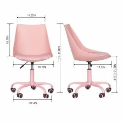 Buy ⌛ FurnitureR Pink Task Office Chair Swivel Adjustable Height ⭐ -Deals Writing Desks Store 2638531 3 L