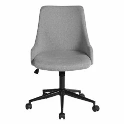 Best Sale 🎁 FurnitureR Grey Upholstered Adjustable High Back Task Chair 🌟 12 Best Sale 🎁 FurnitureR Grey Upholstered Adjustable High Back Task Chair 🌟 -Deals Writing Desks Store 2638535 2 L