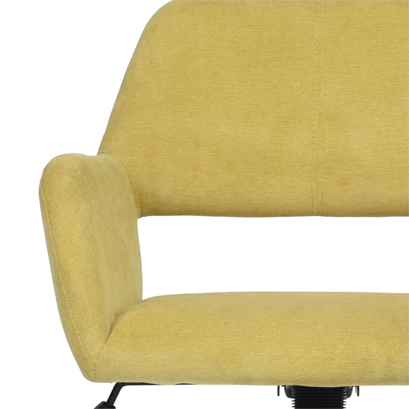 Promo 🎁 FurnitureR Homycasa Yellow Velvet Upholstered Task Chair Swivel Home Office Chair 🤩 6 Promo 🎁 FurnitureR Homycasa Yellow Velvet Upholstered Task Chair Swivel Home Office Chair 🤩 - Image 4