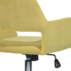 Promo 🎁 FurnitureR Homycasa Yellow Velvet Upholstered Task Chair Swivel Home Office Chair 🤩 12 Promo 🎁 FurnitureR Homycasa Yellow Velvet Upholstered Task Chair Swivel Home Office Chair 🤩 -Deals Writing Desks Store 2642212 5 L