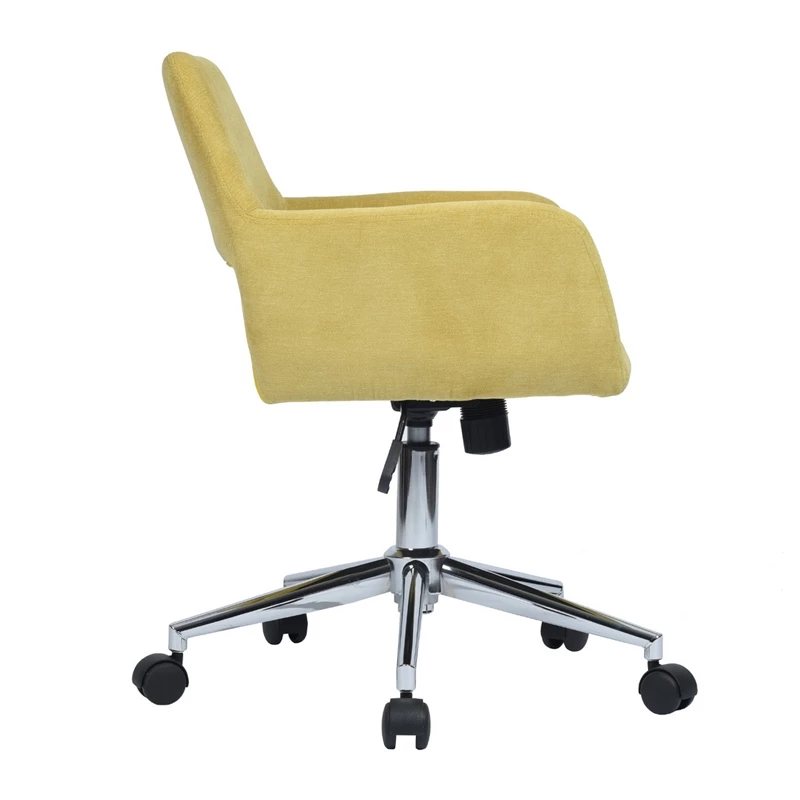 Promo 🎁 FurnitureR Homycasa Yellow Velvet Upholstered Task Chair Swivel Home Office Chair 🤩 7 Promo 🎁 FurnitureR Homycasa Yellow Velvet Upholstered Task Chair Swivel Home Office Chair 🤩 - Image 5