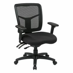 Promo 😀 Office Star ProGrid Back Mid Back Black Managers Office Chair With 2 Way Adjustable Arms 🔔