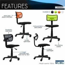 Discount ✔️ Techni Mobili Mesh Task Office Chair In Black 🤩 -Deals Writing Desks Store 365744 16 L