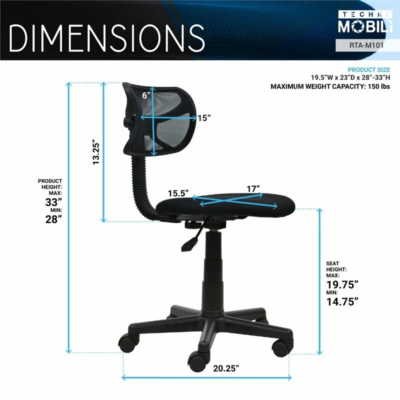 Buy 😀 Techni Mobili Mesh Task Office Chair In Lime 🤩 10 Buy 😀 Techni Mobili Mesh Task Office Chair In Lime 🤩 - Image 8