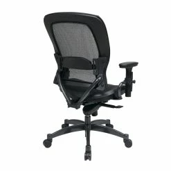 Buy 💯 Office Star Professional Breathable Mesh Black Chair With Industrial Steel Finish Accents 🔥 -Deals Writing Desks Store 3869 7 L