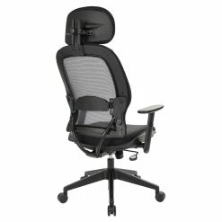 Best deal 🔔 Office Star Professional AirGrid Black Back And Mesh Fabric Seat Chair Adjustable Headrest ⌛ -Deals Writing Desks Store 3902 6 L