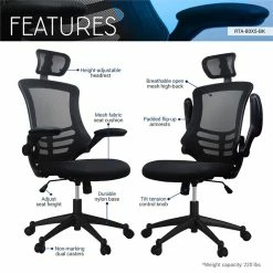 Discount ๐ Techni Mobili Executive High Back Office Chair With Headrest In Black ๐งจ 14 Discount ๐ Techni Mobili Executive High Back Office Chair With Headrest In Black ๐งจ -Deals Writing Desks Store 432740 15 L