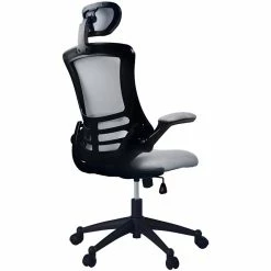 Best reviews of ✨ Techni Mobili Executive High Back Office Chair With Headrest In Silver Grey 👏 -Deals Writing Desks Store 432741 14 L