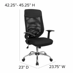 Wholesale 🛒 Flash Furniture High Back Mesh Office Chair With Mesh Fabric Seat 😀 -Deals Writing Desks Store 454366 3 L