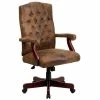 Brand new 🎉 Flash Furniture Classic Executive Office Chair In Bomber Brown 🥰 -Deals Writing Desks Store 454405 L