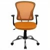 Brand new ๐ Flash Furniture Mid Back Mesh Office Chair In Orange ๐ 2 Brand new ๐ Flash Furniture Mid Back Mesh Office Chair In Orange ๐ -Deals Writing Desks Store 454664 L