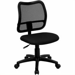 Best Pirce 👍 Flash Furniture Mid Back Mesh Office Swivel Chair With Black Fabric Seat 😉