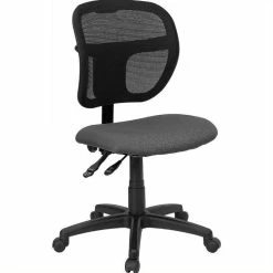 Best Sale 🎁 Flash Furniture Mid-Back Mesh Office Swivel Chair With Gray Fabric Seat 💯