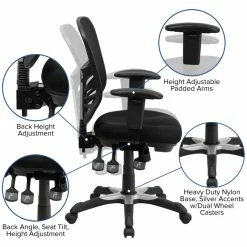 Best Sale 🔥 Flash Furniture Mid-Back Mesh Office Chair In Black 👏 14 Best Sale 🔥 Flash Furniture Mid-Back Mesh Office Chair In Black 👏 -Deals Writing Desks Store 457540 5 L